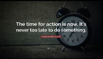 The time for actions is now.